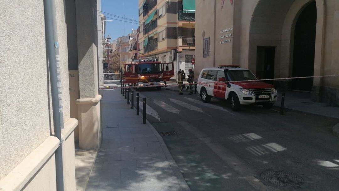 Incendio en la parroquia San Juan Bautista en el Raval