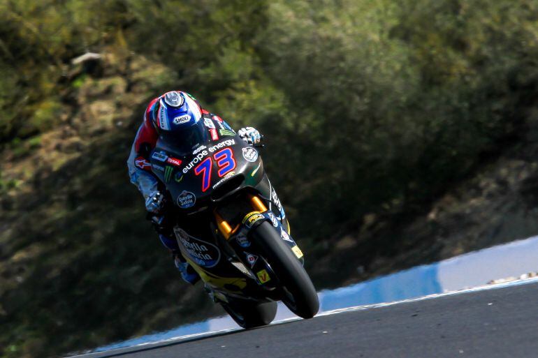 Álex Márquez rodando este miércoles en el Circuito de Jerez