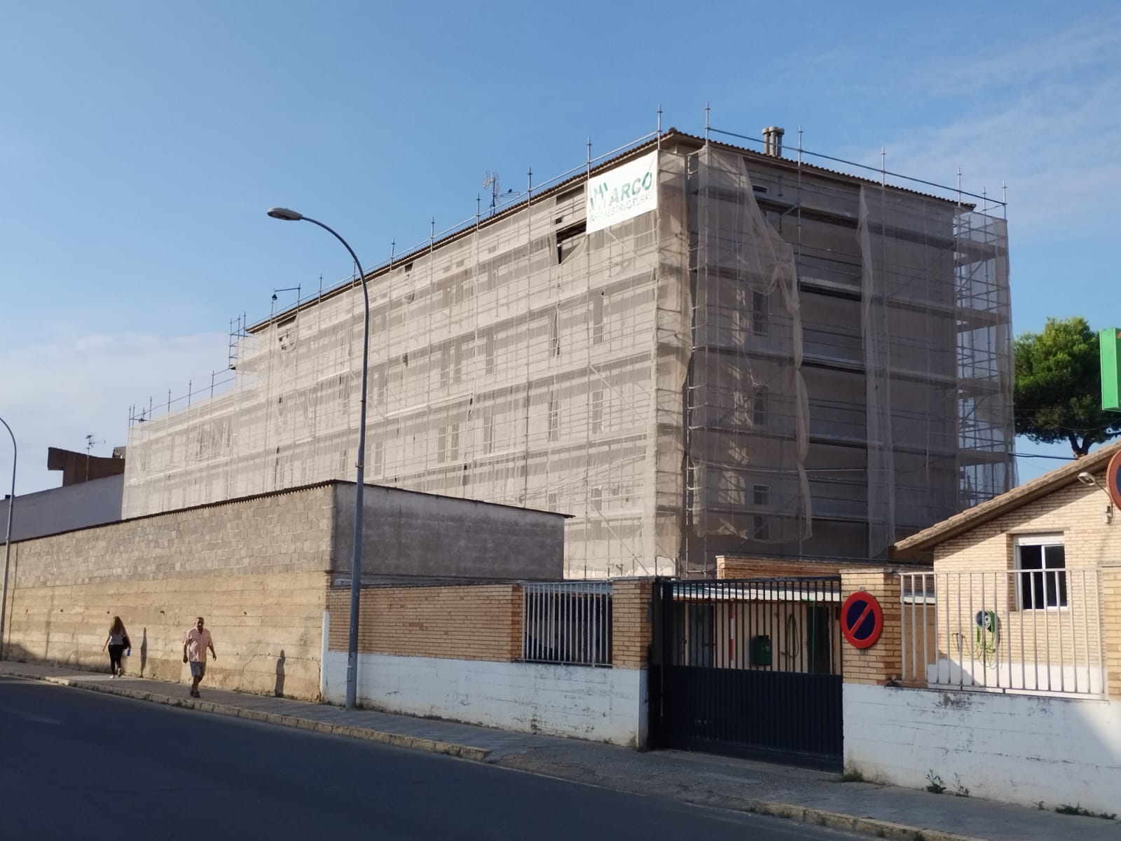 Cuartel de la Guardia Civil en Binéfar, uno de los centros donde se acometen obras de eficiencia energética