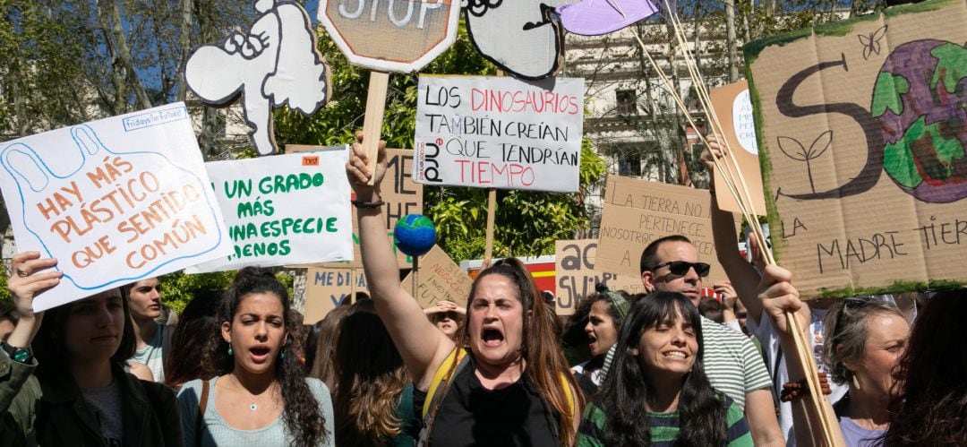 Marcha de jóvenes contra el cambio climático bajo el lema &#039;Juventud por el clima&#039;