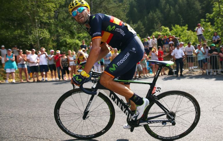 El ciclista del equipo Movistar Alejandro Valverde.