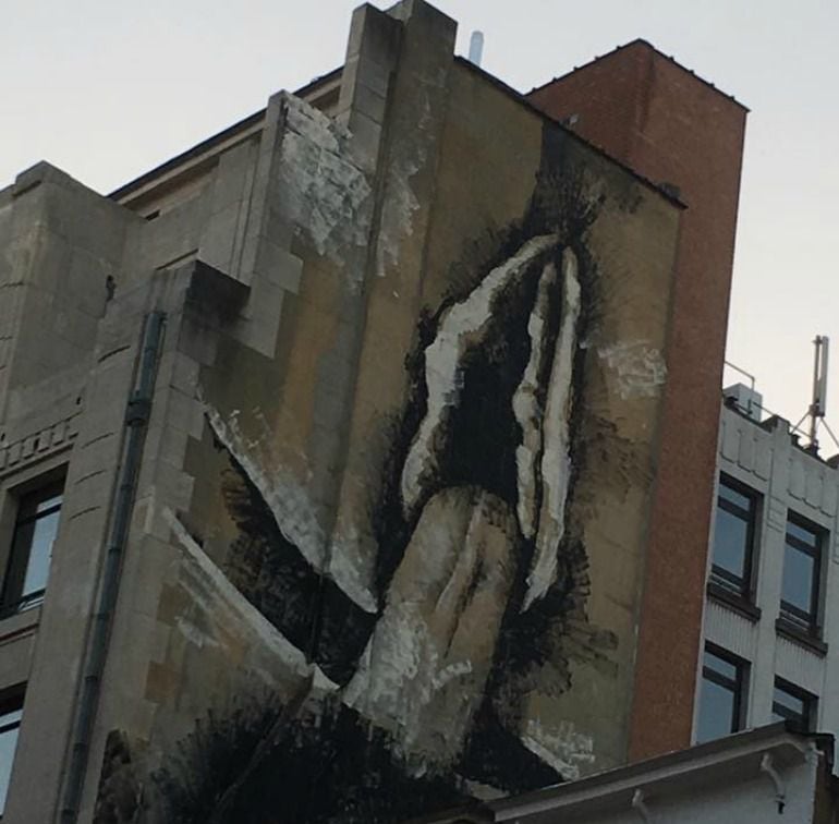 Mural en la Rue des poissoniers, en Bruselas