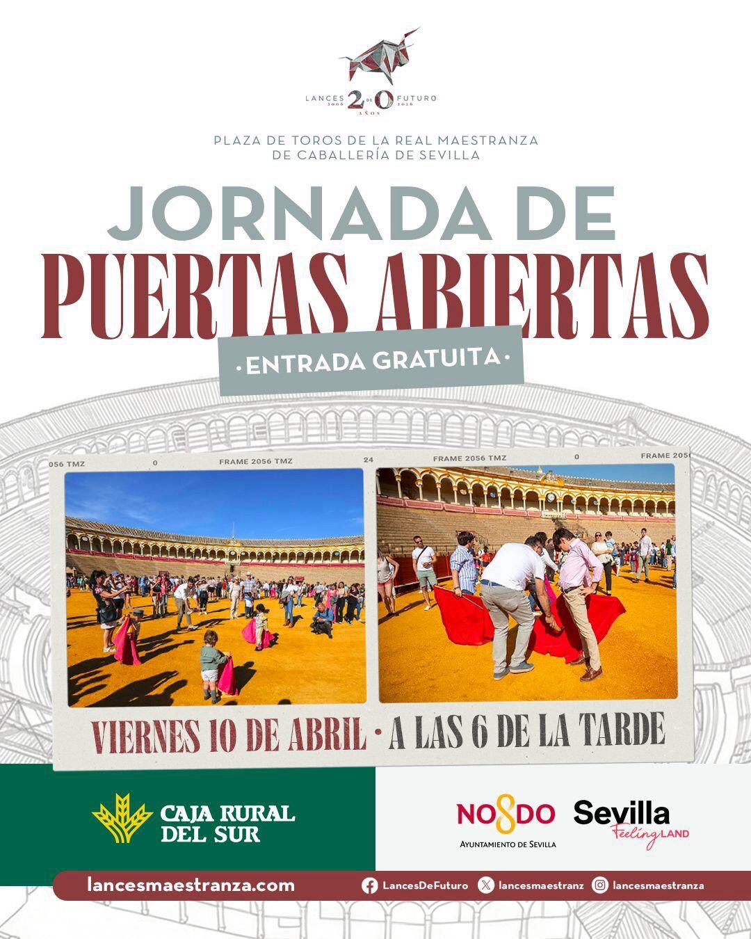 Cartel de la jornada de puertas abiertas en la Real Maestranza