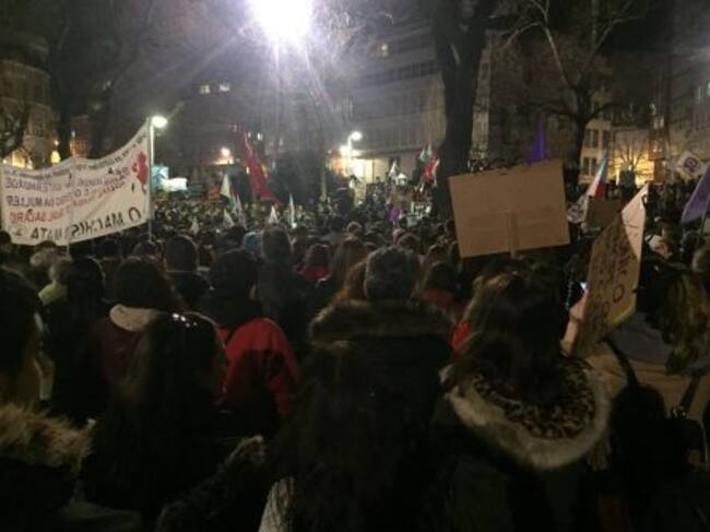 Concentración en la plaza de España