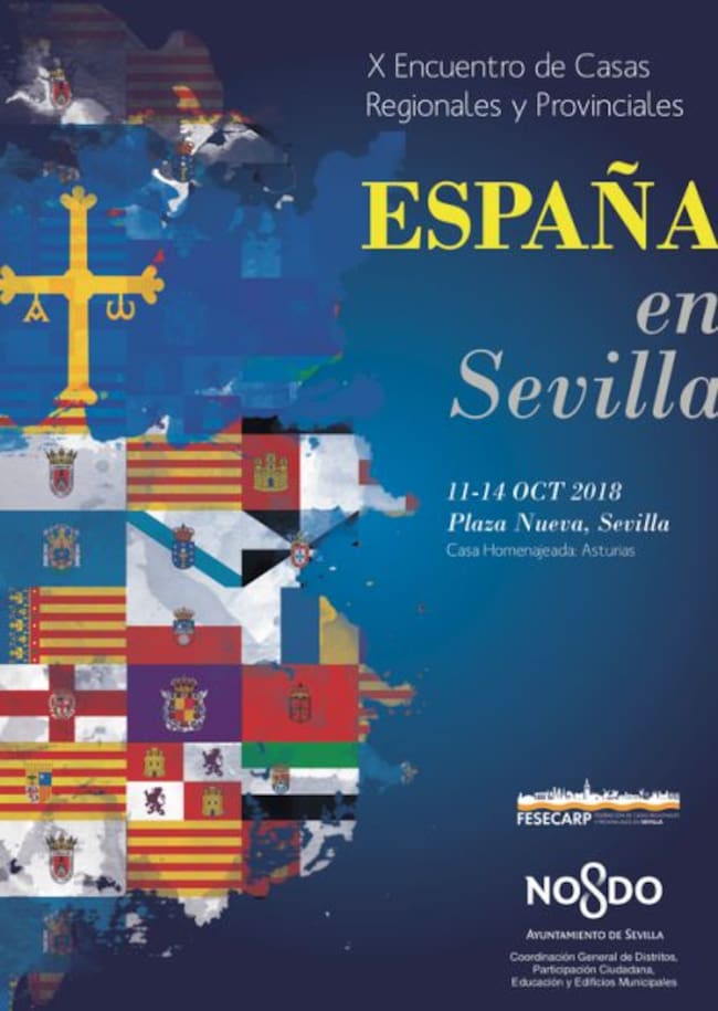 Cartel del X Encuentro de Casas Regionales y Provinciales de Sevilla
