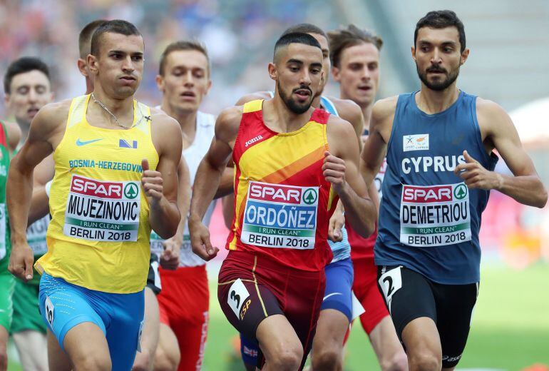 Saúl Ordoñez, durante la primera ronda de calificación de los 800 metros