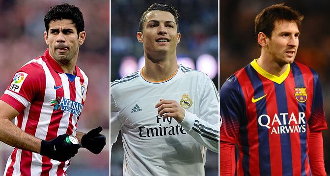 Diego Costa, Cristiano y Messi, los símbolos de sus equipos