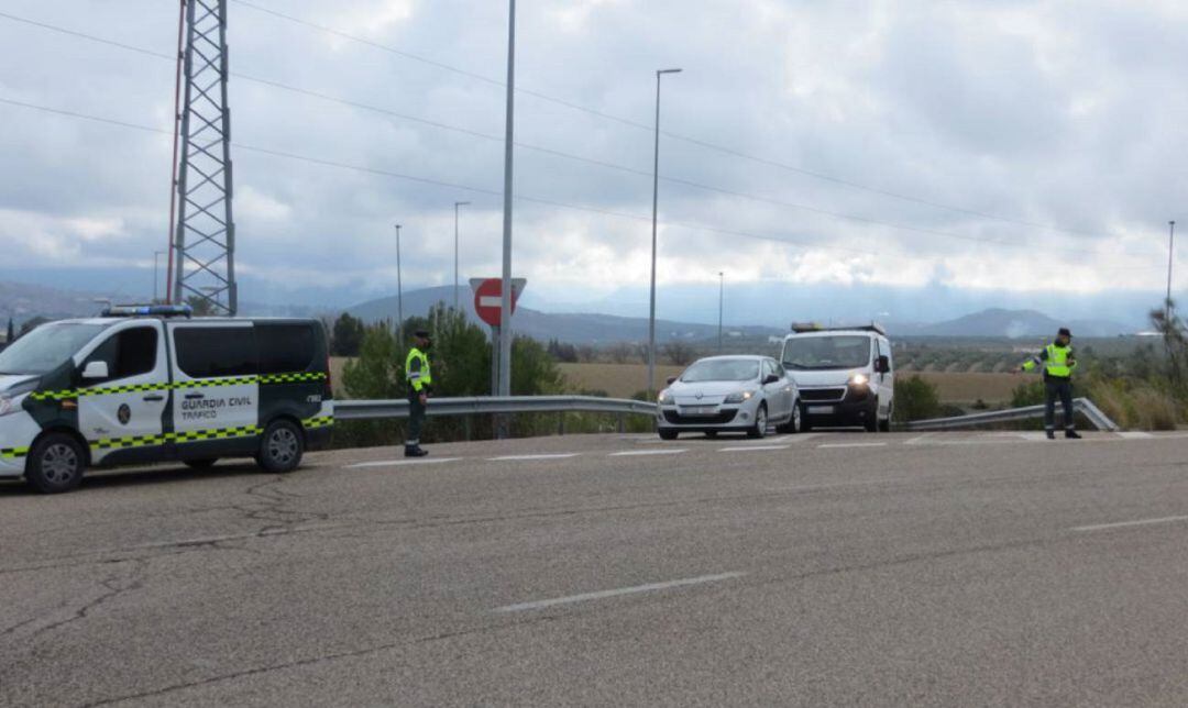 Control de la Guardia Civil de Tráfico.