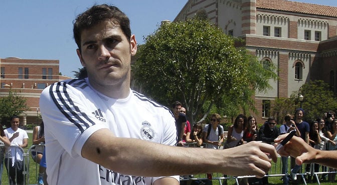 Iker Casillas, en la concentración del Real Madrid en Los Ángeles