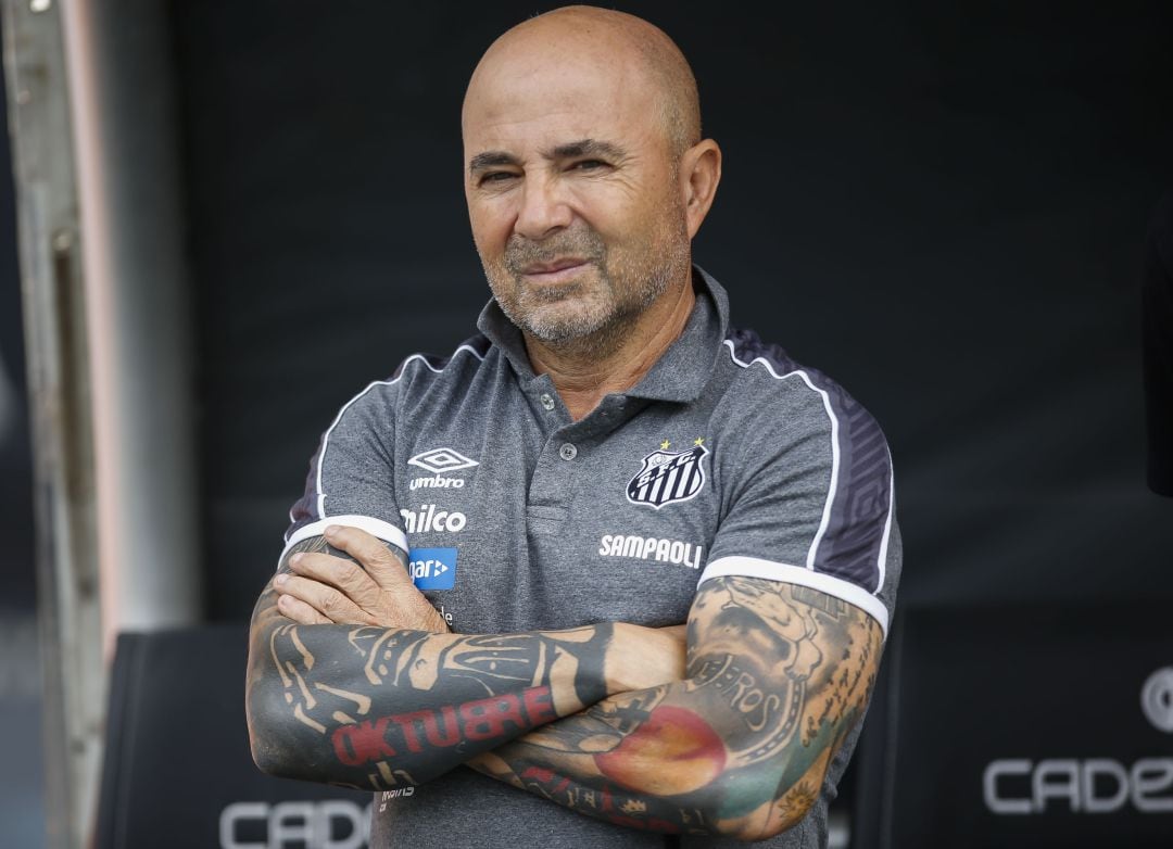 Jorge Sampaoli, en su paso por el Santos F.C