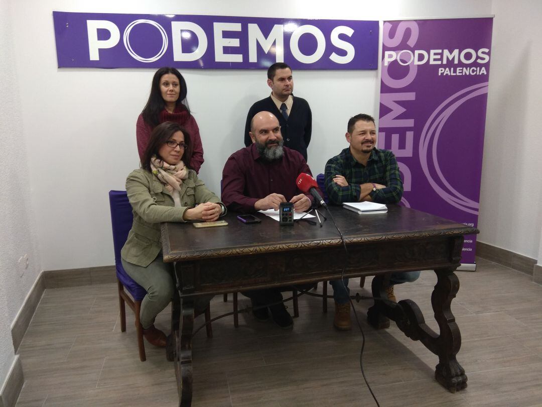 Algunos de los candidatos de Podemos a las Cortes de CYL por Palencia