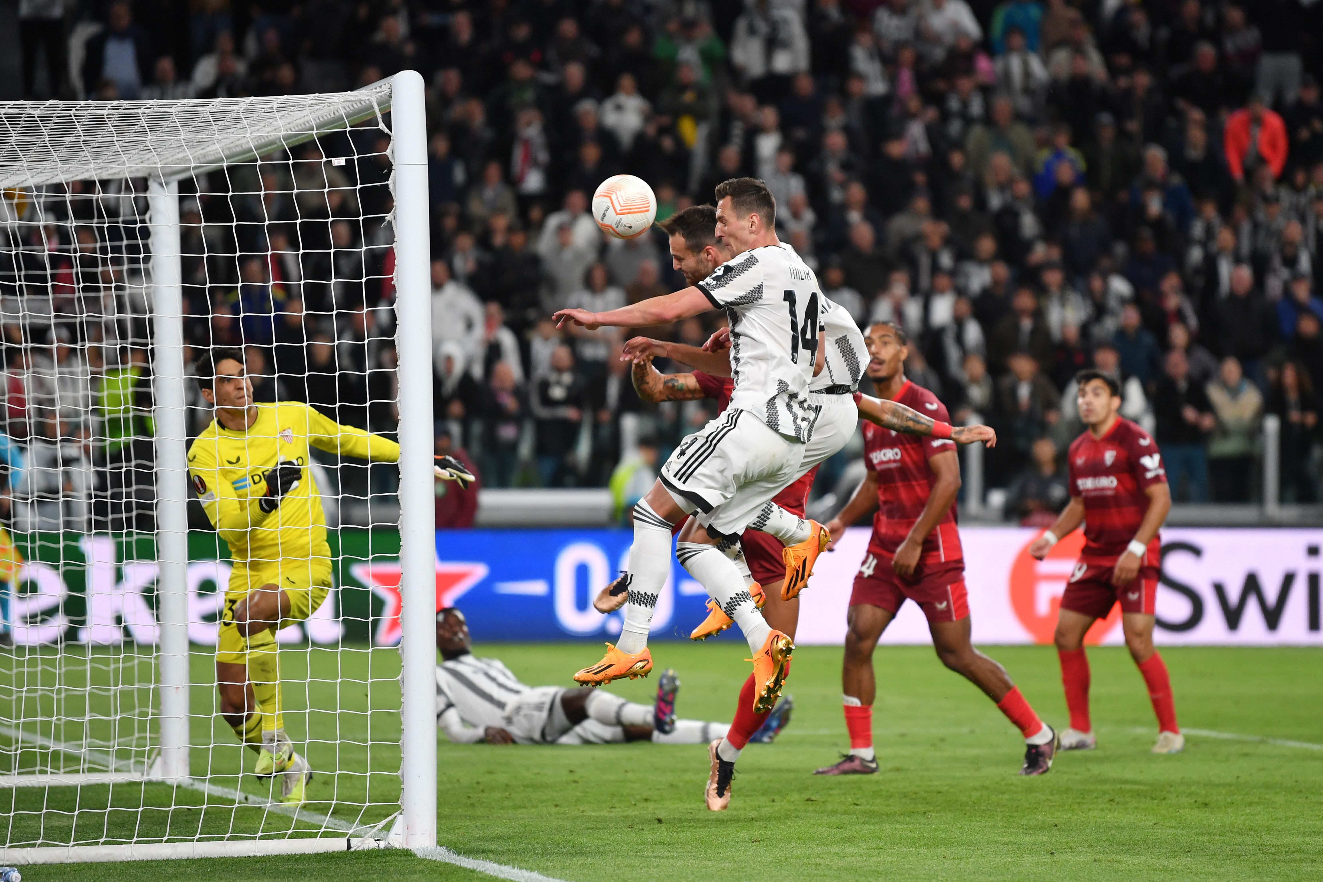 Federico Gatti iguala el marcador del Juventus - Sevilla en el minuto 96