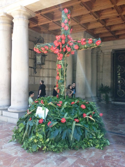 La iniciativa la promueven diferentes asociaciones culturales, comisiones festivas, parroquias y diversas entidades que se inscriben para la participación en el concurso convocado por Lo Rat Penat en colaboración con el Ayuntamiento de Valencia. Las cruces son realizadas por los participantes a partir de flores naturales y frescas, adornadas con flores secas, plantas, piedras, juegos de agua y luz. La celebración tiene su origen en la Edad Media cuando se empezó a conmemorar el hallazgo de la cruz de Jesucristo por Santa Elena, madre del emperador Constantino. En total está previsto que se coloquen este año 57 cruces de mayo