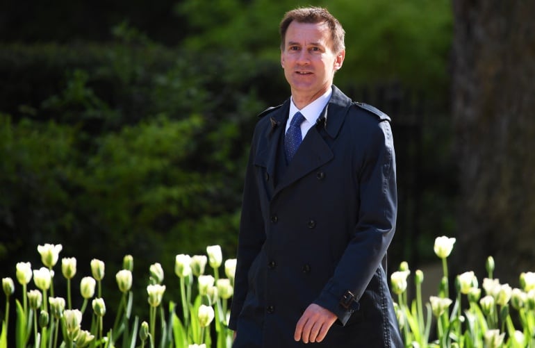 El ministro de Sanidad británico, Jeremy Hunt