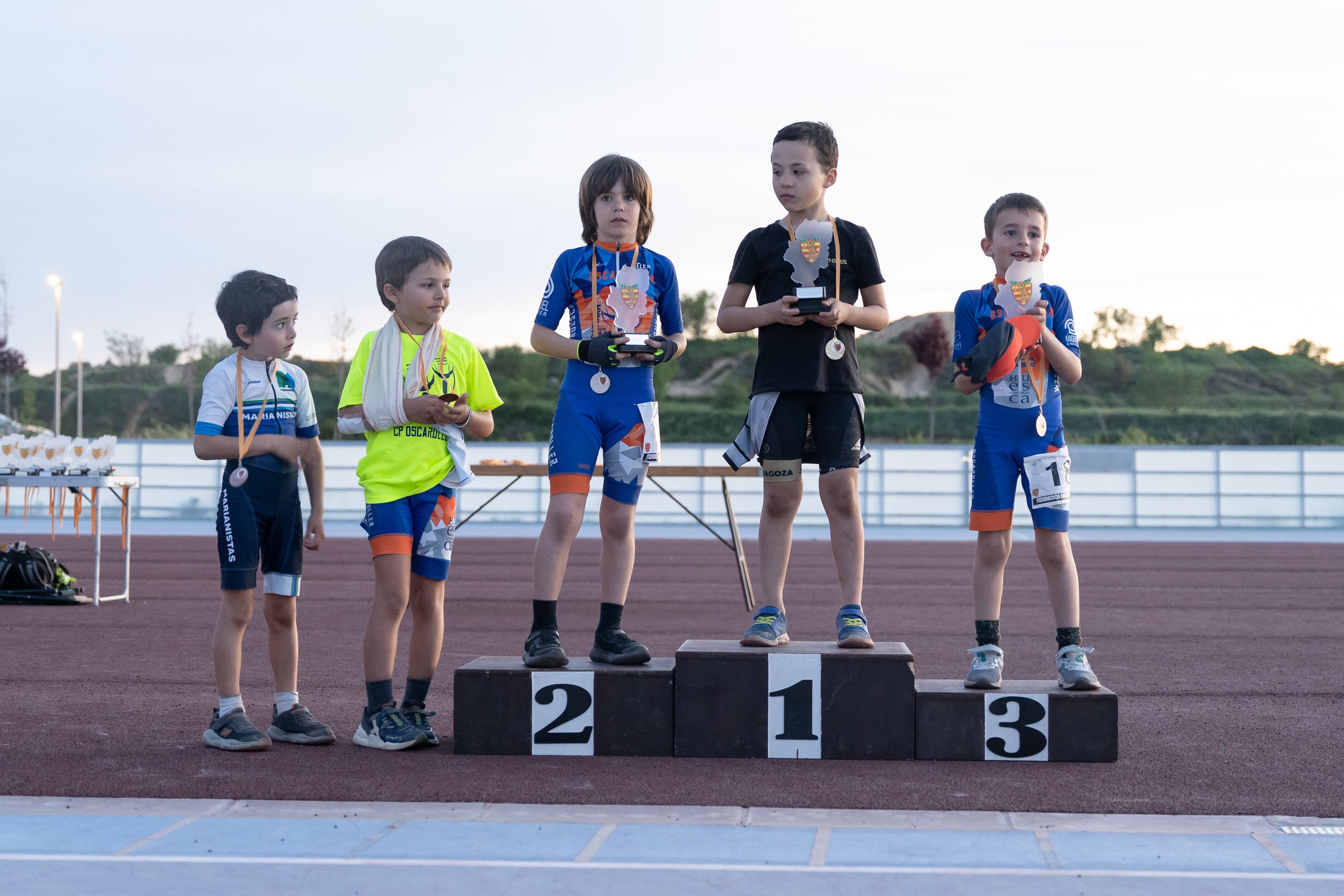 El Campeonato dee Aragón de patinaje de velocidad se celebró por primera vez en Huesca