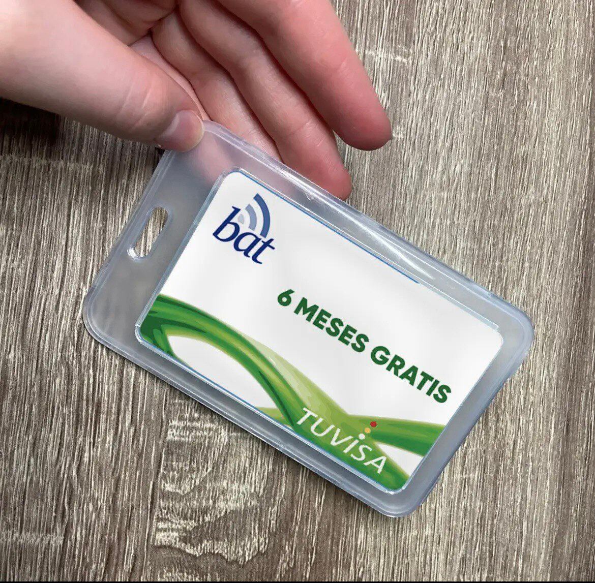 Imagen de una falsa tarjeta BAT de TUVISA.