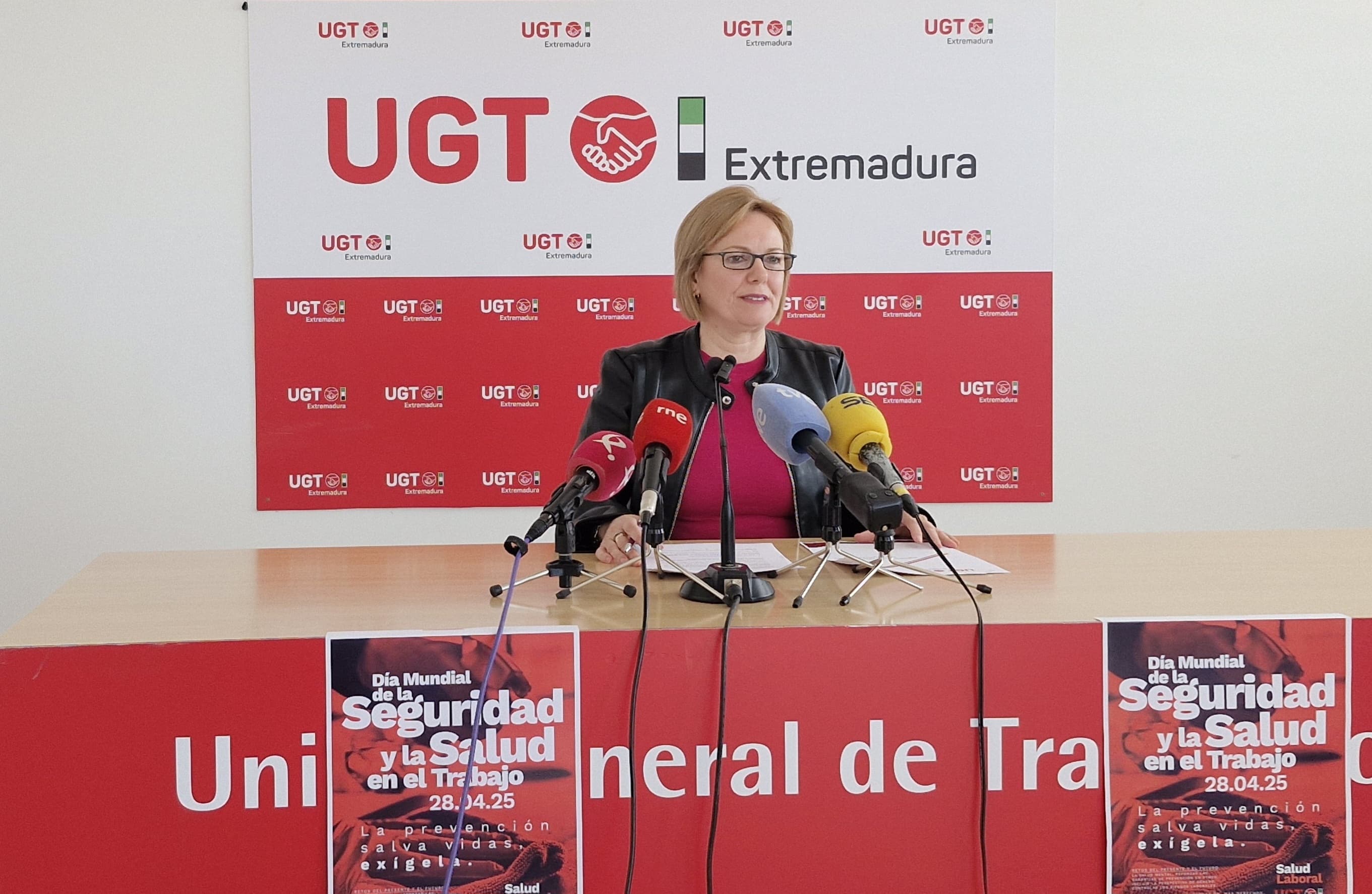 La Secretaria de Salud Laboral e Igualdad de UGT Extremadura ha presentado el informe sobre la siniestralidad laboral de 2024