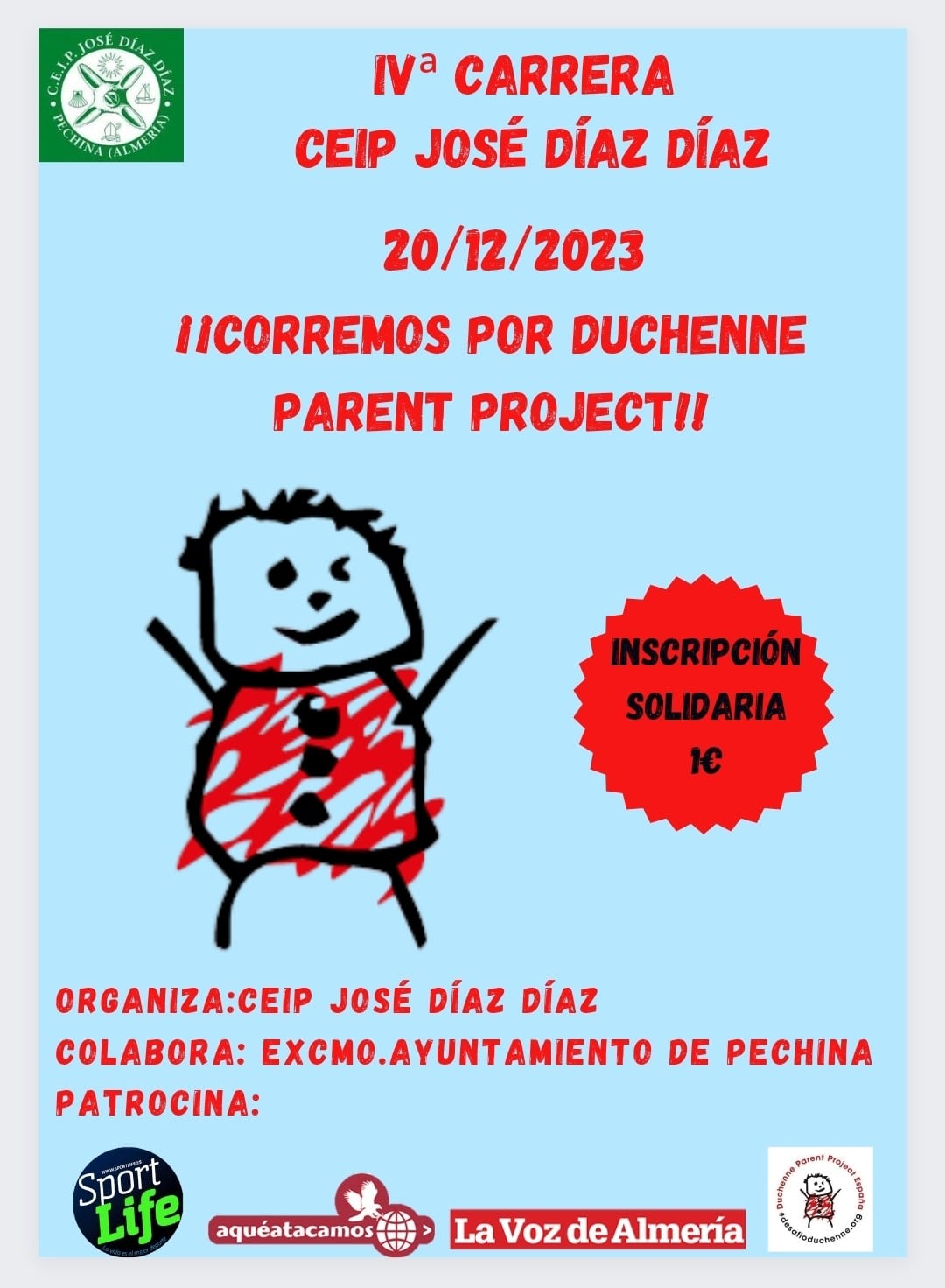 Cartel de la carrera solidaria.