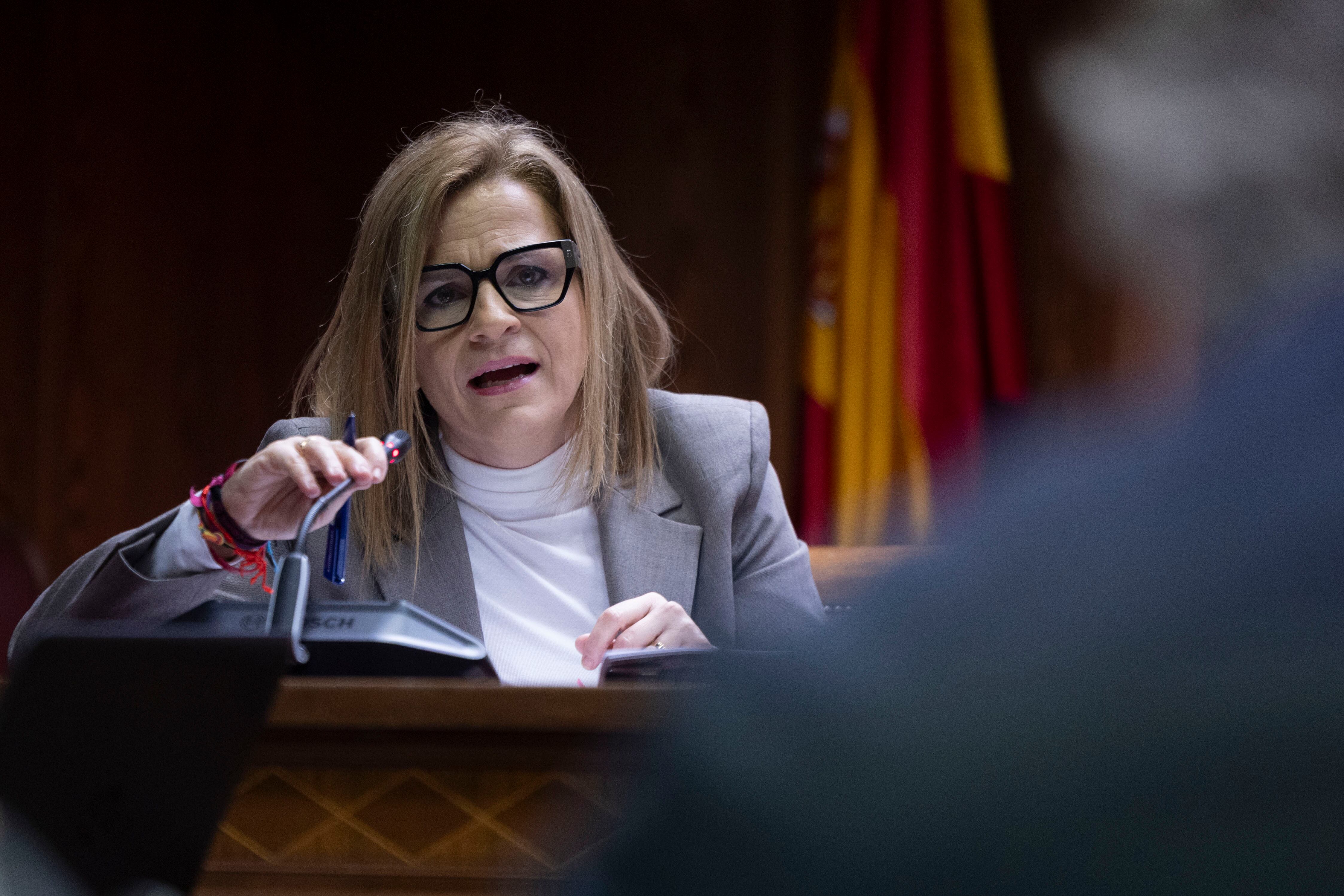 MADRID, 27/01/2026.- La delegada del Gobierno en la Comunidad Valenciana, Pilar Bernabé, comparece ante la Comisión de investigación de la dana, este martes, en el Senado. EFE/ Sergio Pérez