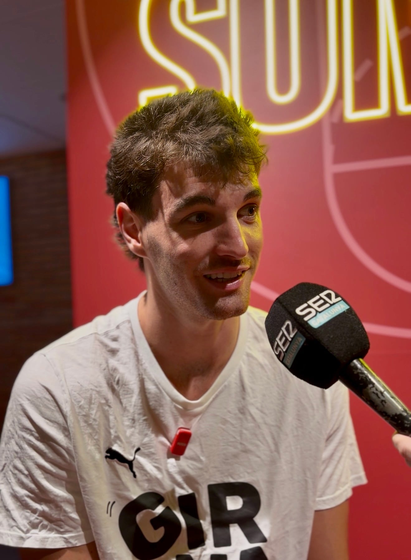 Pep Busquets, en l'entrevista a Ràdio Girona