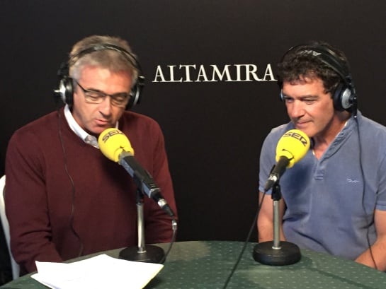 Carles Francino y Antonio Banderas, en un momento de la entrevista