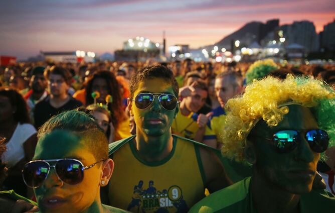 La afición carioca atiende un partido de su selección.