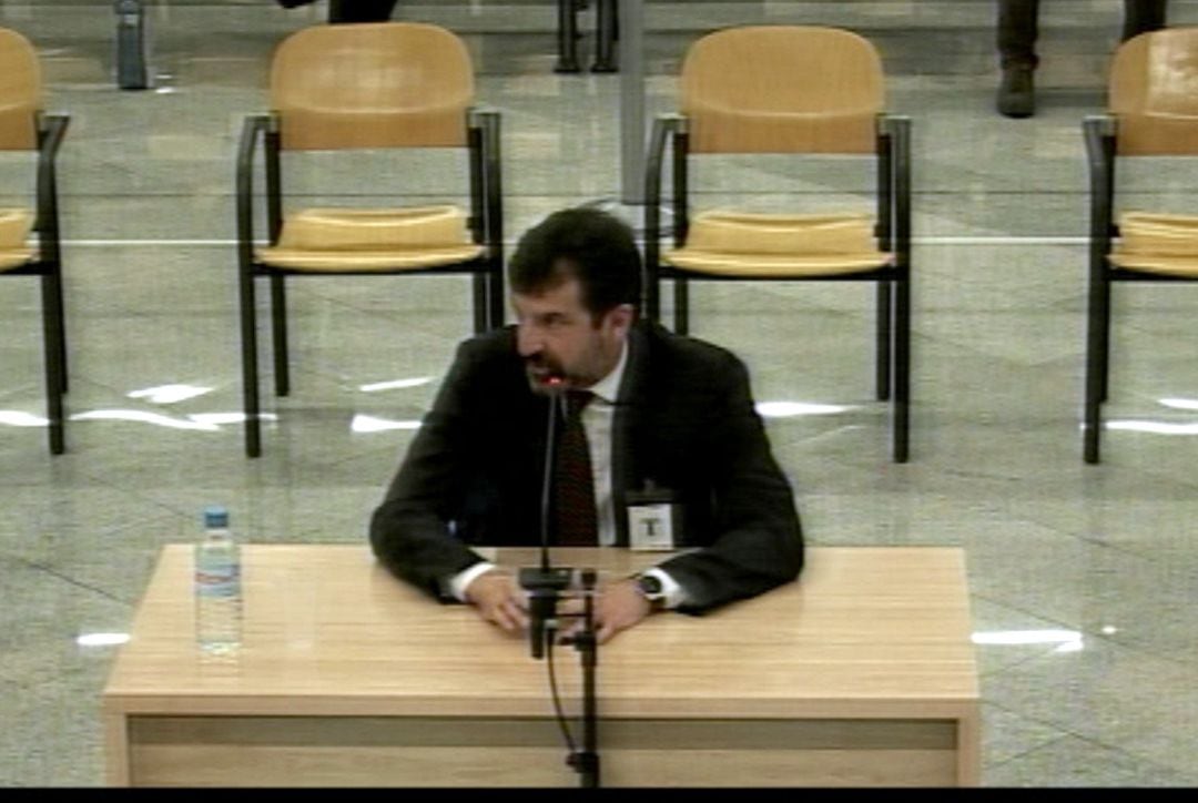 El comisario Ferran López, durante su declaración en la Audiencia Nacional, este miércoles.