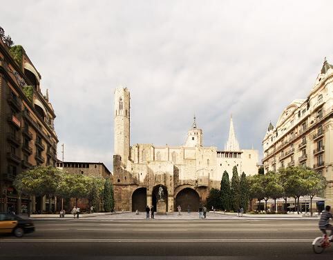 Imatge virtual de la futura plaça de Ramon Berenguer el Gran