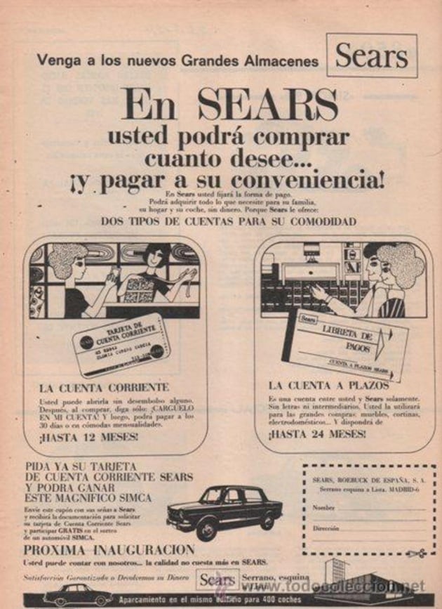 Publicidad de Sears en España