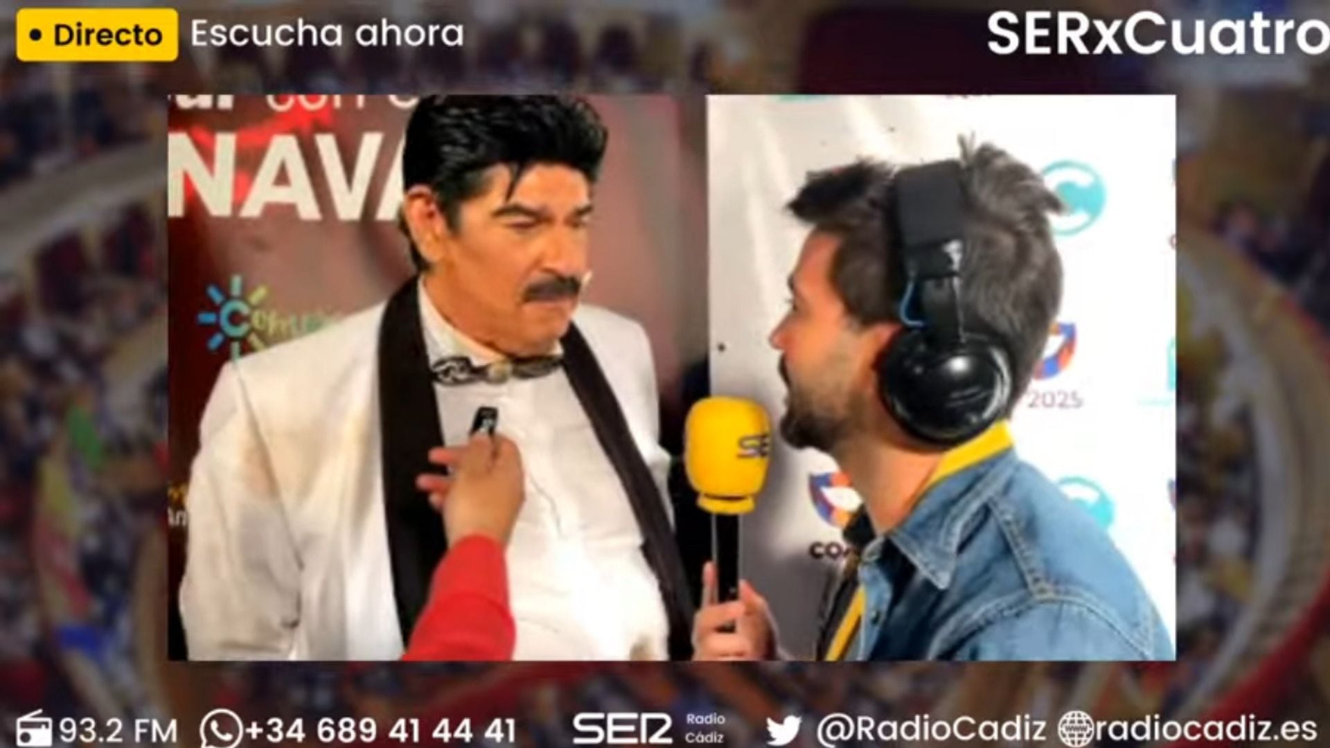 José Guerrero Roldán &#039;Yuyu&#039; a los micrófonos de Radio Cádiz.