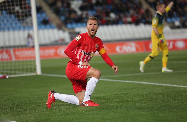 Morcillo lamentando una ocasión de gol.