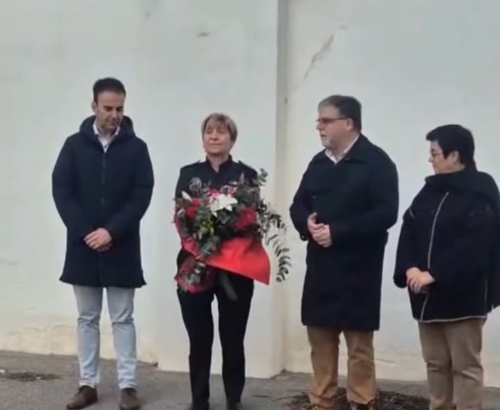 Momento de la despedida de Inmaculada