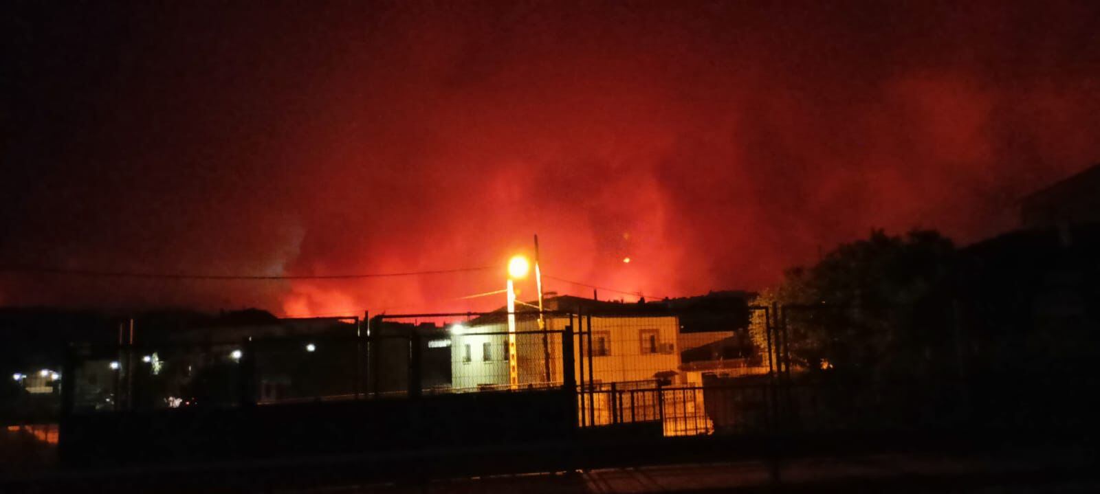 Incendio visto desde la provincia de Soria