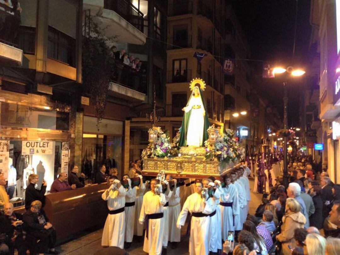Procesión del Viernes Santo en Gandia.