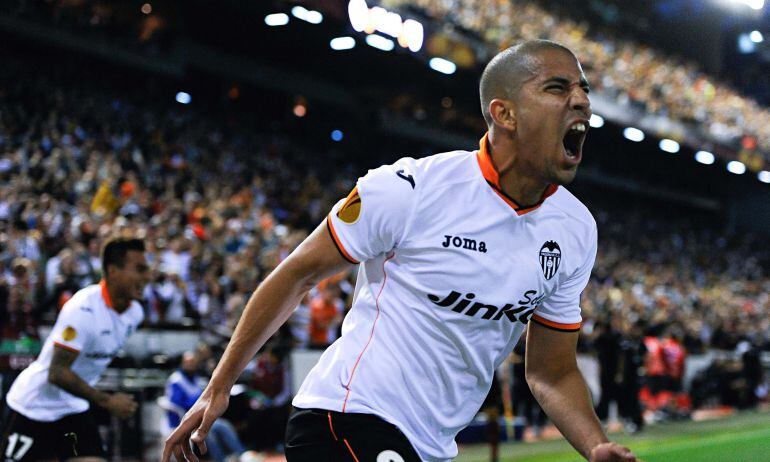 Feghouli celebra un gol