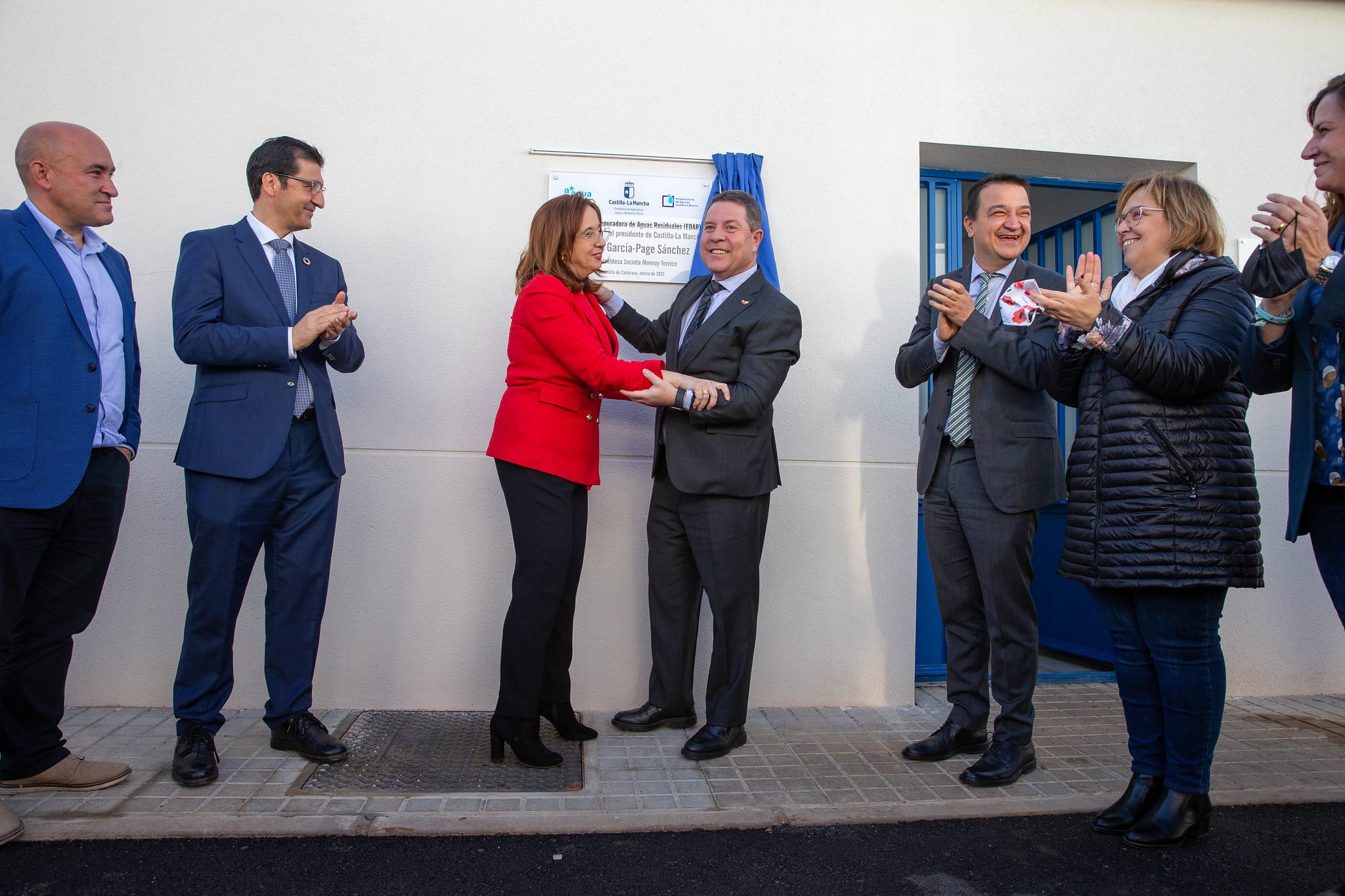 Emiliano García-Page y Jacinta Monroy inauguran la nueva EDAR de Argamasilla de Calatrava