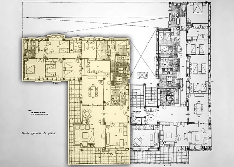 Plano general de la nueva vivienda del cardenal Rouco Varela