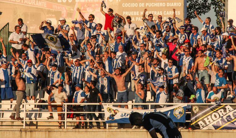 La afición blanquiazul en Toledo