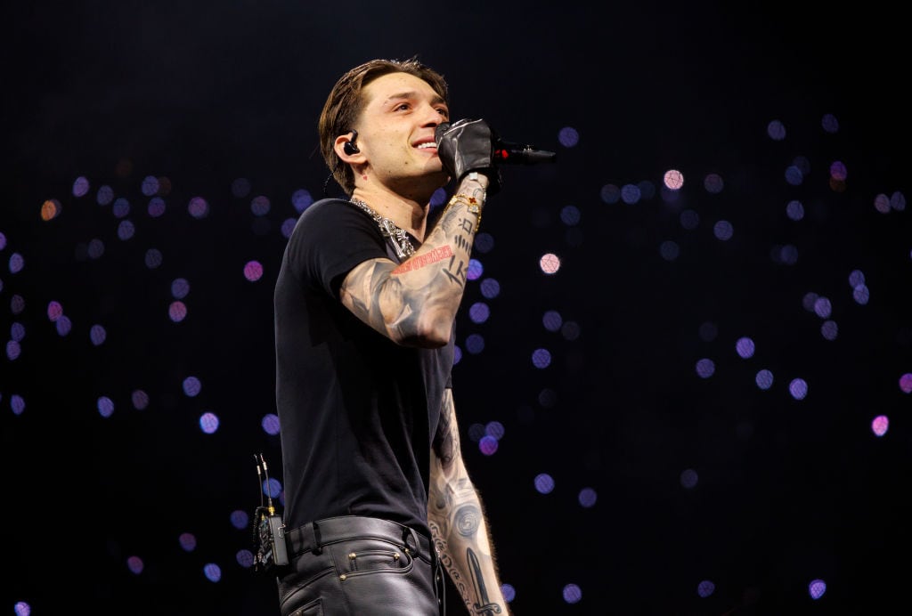 Peso Pluma performs at the Peso Pluma &quot;Exodo&quot; Tour held at the Intuit Dome on August 24, 2024 in Inglewood, California. (Photo by Christopher Polk/Billboard  via Getty Images)