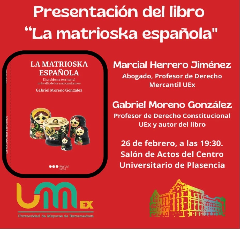 Cartel anunciando la presentación del libro.