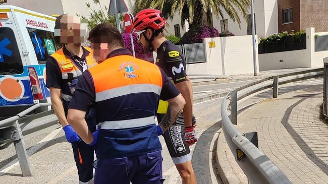 Garnica siendo atendido por sanitarios