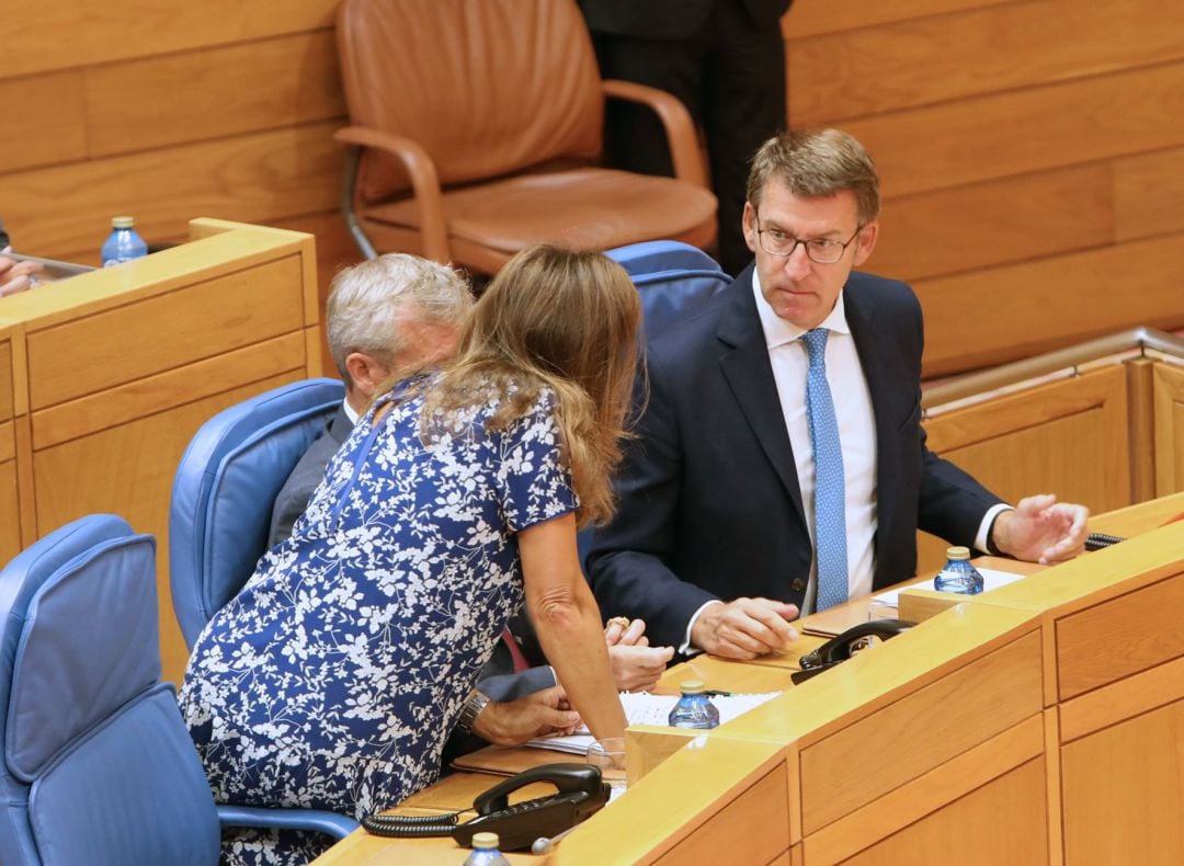 El presidente de la Xunta, Alberto Núñez Feijóo, en el Parlamento