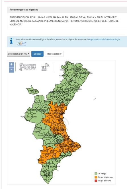 Preemergencia nivel naranja por lluvias y fenómenos costeros