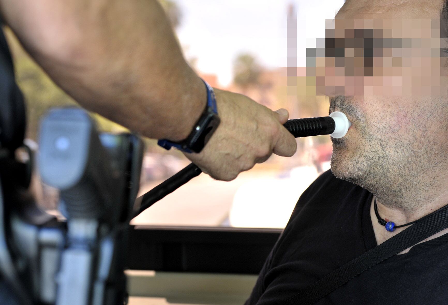 Control alcoholemia realizado por la Policía local de Jerez