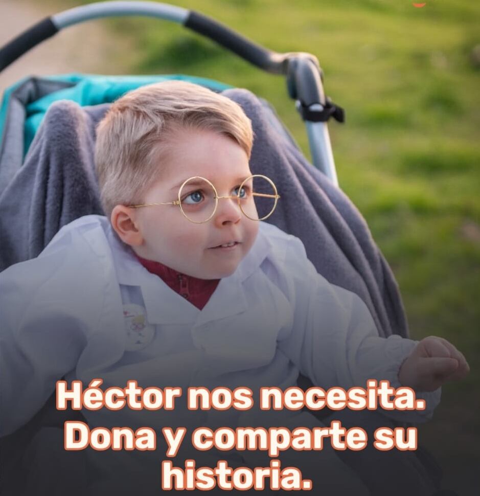 Héctor, de Casar de Cáceres, el único niño de España con la enfermedad de Tay-Sachs