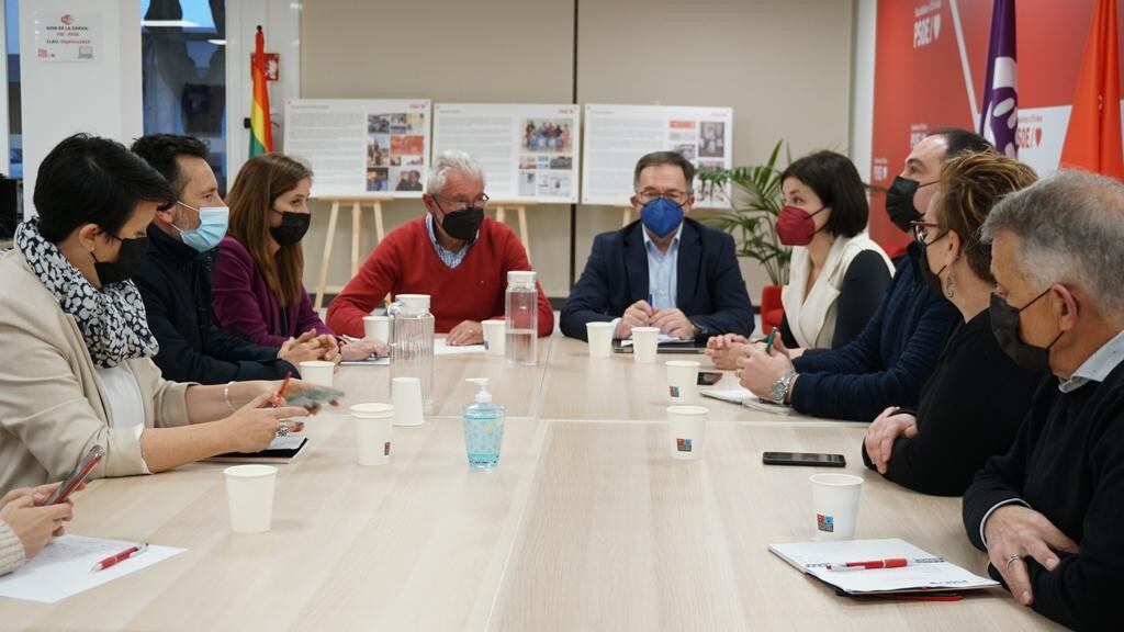 Un momento durante la reunión de la Ejecutiva de la FSE-PSOE