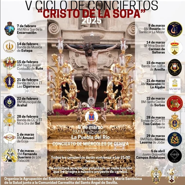 Cartel del quinto ciclo de conciertos &#039;Cristo de la Sopa&#039;