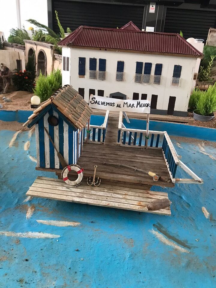 "Salvemos el Mar Menor" en el belén de Los Alcázares