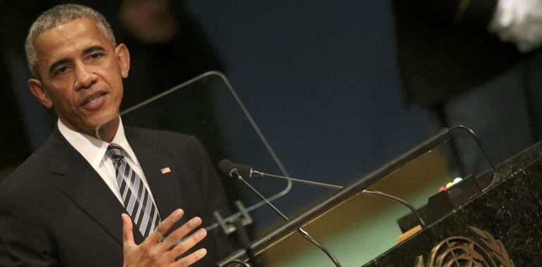 El presidente de EE.UU Barack Obama en la cumbre de las Naciones Unidas