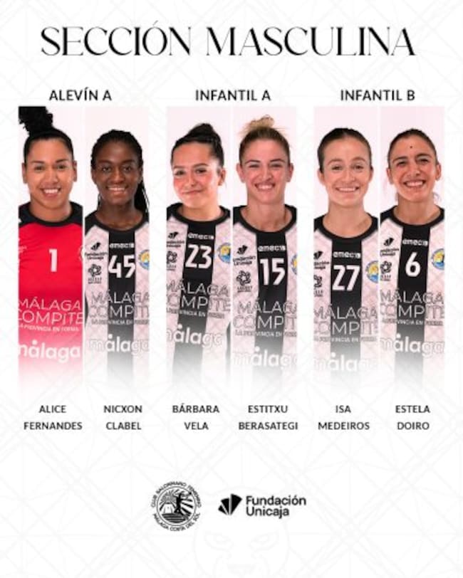 Las madrinas de la sección masculina